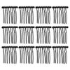 VOCOSTE Non Slip Hair Side Comb Accessories Metal Black Hair Side Comb Retaining Hair Clips 3.3cm 12pcs