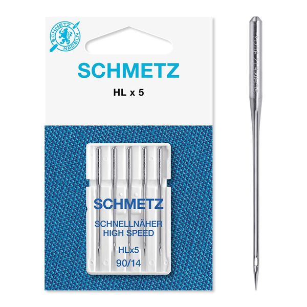 SCHMETZ HLX5 High-Speed Professional Quilting Needles - Carded - Size 90/14