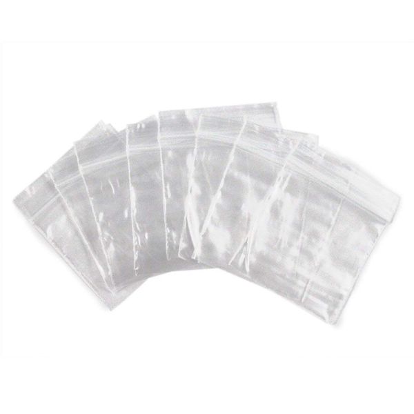 100pc Self Locking 2 x 2 Plastic Bags 2mm Thick All Purpose Storage Baggies