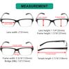Eyekepper Mens Vintage Reading Glasses-5 Pack,Black-Clear Frame