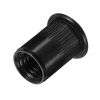 uxcell M12 Rivet Nuts Carbon Steel Flathead Threaded Insert Nuts Blacks 40pcs
