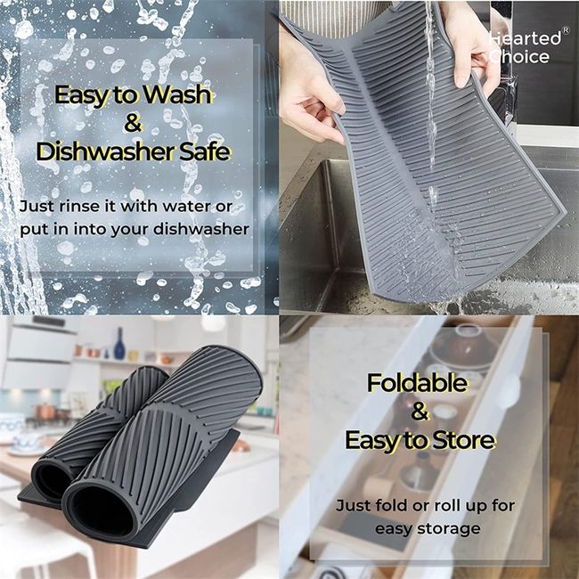 Silicone Dish Drying Mat Draining Mat Heat Resistant Sink Mat for Kitchen  Counter - China Silicone Dish Drying Mat and Silicone Dish Draining Mat  price