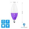 2 Pack Bluex LED Candle Purple Light Bulb - 4W (40Watt Equivalent) - E12 Base