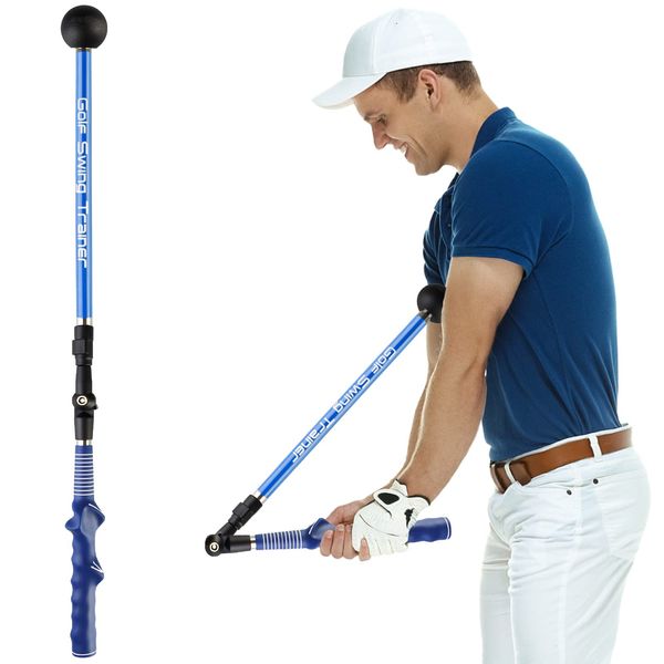 TAOTOP Golf Swing Trainer Aid Adjustable, Portable Golf Training Aid to Improve Hinge, Forearm Rotation, Shoulder Turn – Lightweight, Foldable Golf Swing Training Aid Stick with Ergonomic Grip