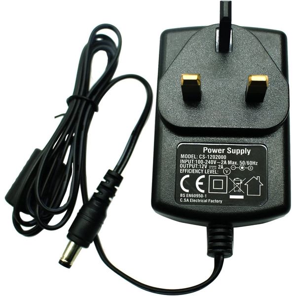 maisi AC to DC 12V 2A Power Adapter Supply, Plug 5.5mm x 2.1mm for CCTV Cameras DVR NVR