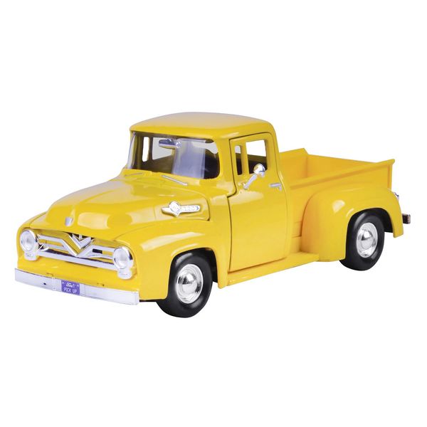 1955 F-100 Pickup Truck Yellow 1/24 Diecast Model Car by Motormax 79341yellow