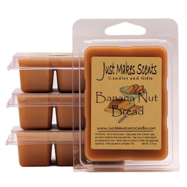 4 PACK - Banana Nut Bread Scented Wax Melts by Just Makes Scents