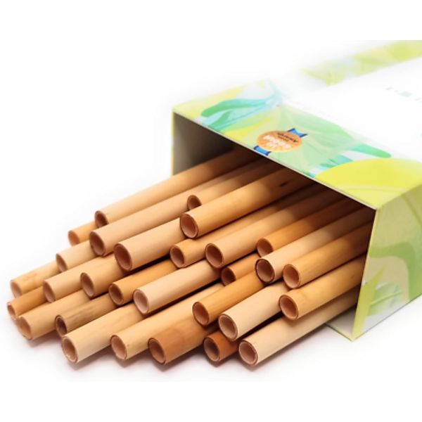 Bamboo Straw, 8 Inch Reusable & Biodegradable Organic Bulk Straws – Great Ecolog