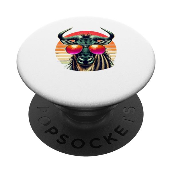 Retro Sunset Sunglasses Wildebeest Wildebeests PopSockets Swappable PopGrip