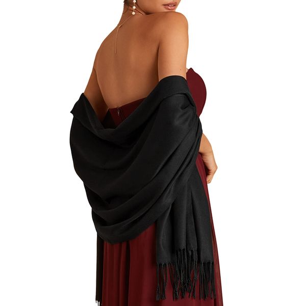 Women's Pashmina Shawls and Wraps for Wedding Evening Dress Favors Bride Bridesmaid Shawl Gifts