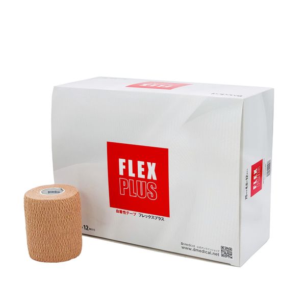 FlexPlus 3.0 inches (75 mm) x 1.8 ft (4.6 m) 12pcs Taping Self Adhesive DMedical DMedical Knee Thigh Fixing Covering Taping Tape Elastic Self-Adhesive Tape Self-Adhesive Elastic Bandage 3.0 inches