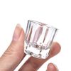 Glass Dappen Dish Crystal Cup Dappen Dish for Nail Art Acrylic Powder Nail Art Tools (2#No Lid)