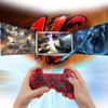 Wireless Controller for PS2 Dual Shock, Gamepad Remote Compatible with Playstation 2 (Clear Red)