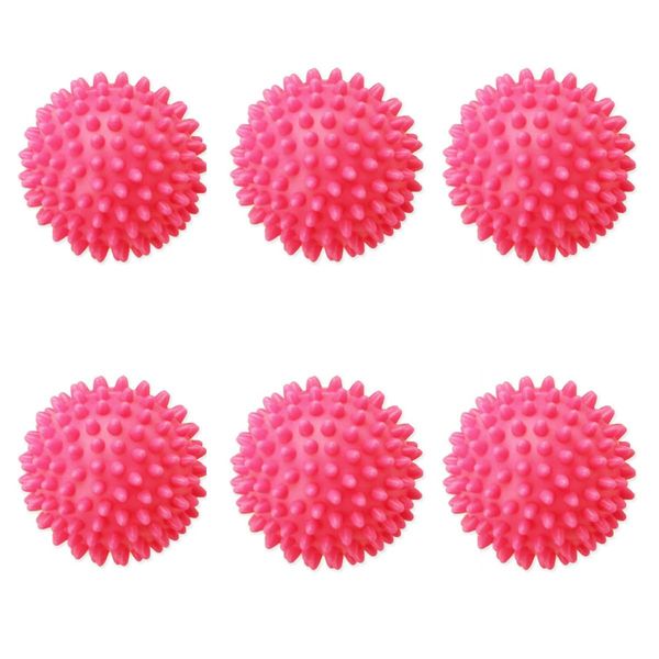 6 Pack Dryer Balls, Dryer Tumble Balls, Reusable, can be Used to Effectively Dry Clothes for Dryers, Pink