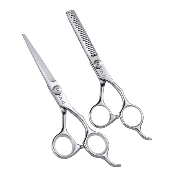 ULG Hair Cutting Scissors Set, Hair Scissors Thinning Shears for Hair Cutting, Professional Barber Scissors Hair Shears for Women Men Adults Kids Salon Home Use, Japanese Stainless Steel