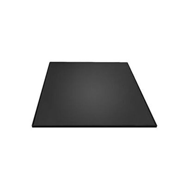 Tinted (BLACK) TEMPERED GLASS HEARTH PAD 10 MM - 44" X 36"