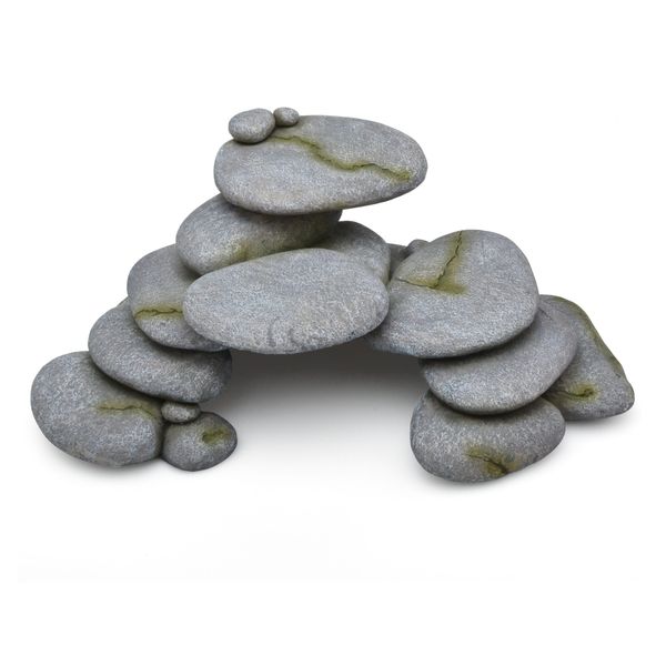 Betta Grey Pebble Stack *New*Aquarium Ornament MS784
