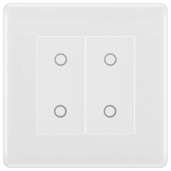 BG Nexus White Moulded Double Master Touch Dimmer Switch