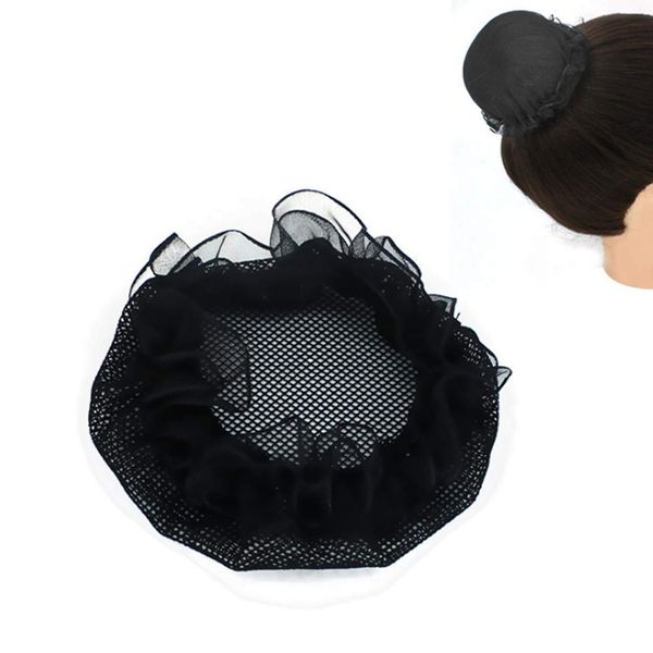 10Pcs Black Hair Nets Elastic Mesh Hair Accessories for Girls Women Ballerina Dancer Figure Skater Gymnast Performancer