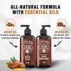 Viking Revolution Beard Wash & Beard Conditioner Set w/Argan & Jojoba Oils - Softens & Strengthens - Natural Sandalwood Scent - Beard Shampoo w/Beard Oil (17 oz)