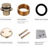 Gold Brushed Tub Drain Conversion Kit Solid Brass Easy Install Universal Fit
