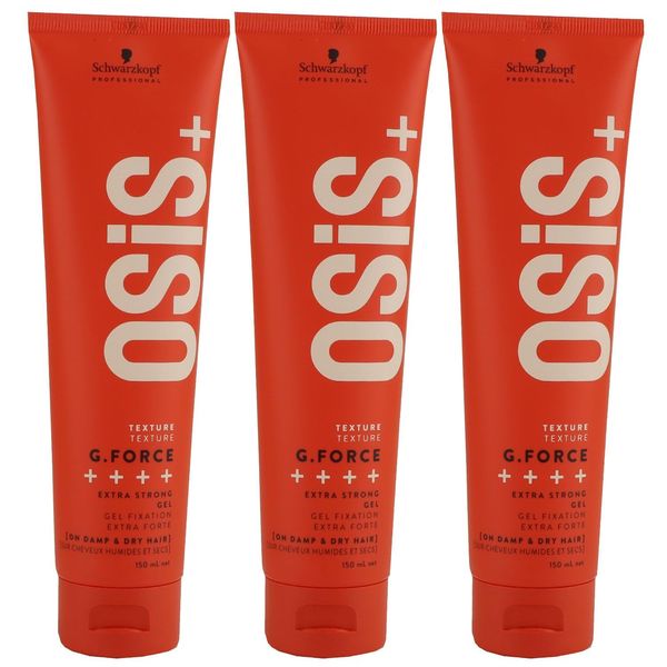 Schwarzkopf OSIS TEXTURE G.FORCE Styling Gel 150 ml 3er Pack (3x150ml)