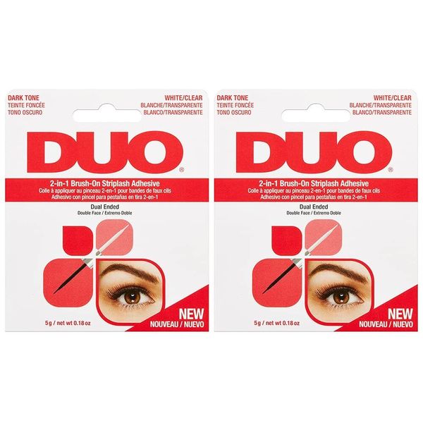Duo 2-In-1 Brush-On Striplash Adhesive, 2 Pack