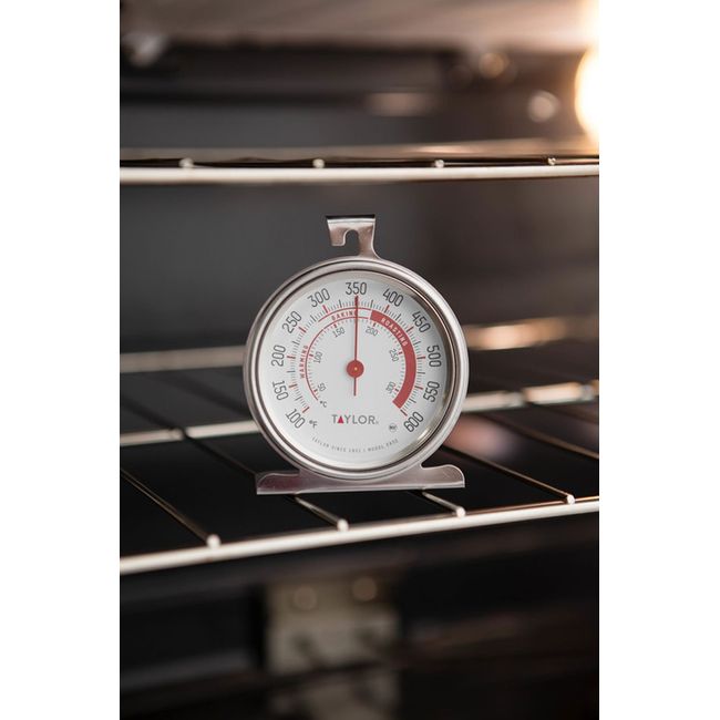 Taylor 5932 Large Dial Kitchen Cooking Oven Thermometer, 3.25 Inch Dial,  Stainless Steel, Silver