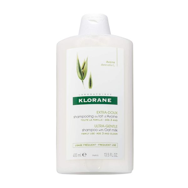 Klorane Ultra-Gentle Shampoo with Oat Milk, Sulfate-Free, Dermatologist and Pediatric Tested, Hypoallergenic, Vegan, Plant-based, Biodegradable, 13.53 Fl Oz (Pack of 1)