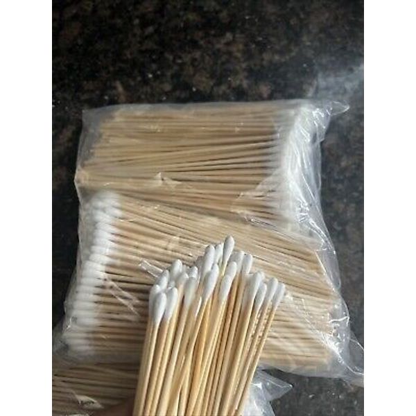 3000 PCs 6”Cotton Swab Applicator Q-tips. Bamboo. Make up, gun cleaning, ears