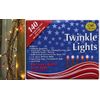 Light String Set 140 Patriotic Americana Teeny Bulbs Multi Function Brown Cord