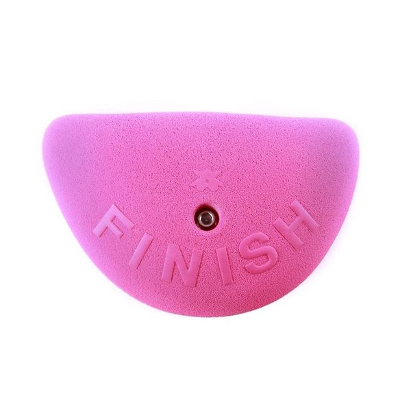 Atomik Rock Climbing Holds Bolt-On Finish Hold Sloper in Fluorescent Pink