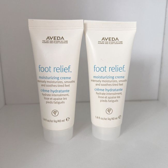 2 X Aveda Foot Relief Moisturizing Creme 1.4 oz 40 ml each New .