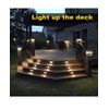 4 Solar Lights LED Bright Deck Outdoor Garden Patio Railing Decks Path Lighting