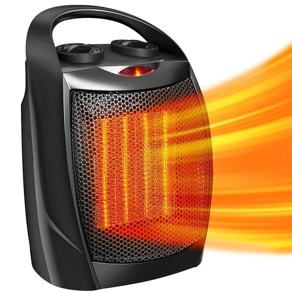 Space Heater,Electric Portable Heater Fan for Indoor Use 750W/1500W ETL Certi...