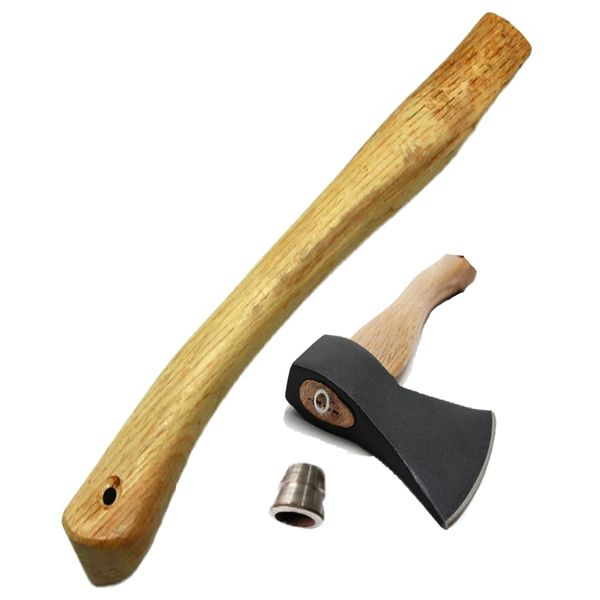 S.fields.inc Axe Handle, Replacement Wood Splitting Axe, Wedge, Hardware Included, Ono Handle, Wooden, Camping Equipment (14.6 inches (37 cm)