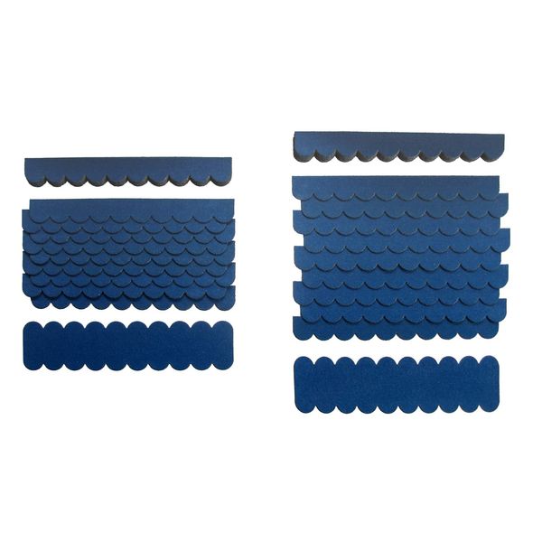 Birsppy 0,8 m²-2-Sets Mini Dachschindeln,Blau,Dachpappe,Vogelhäuser,Sandkastenüberdachung,Abdeckung,Bastlersatz,Briefkastendächer,Hundehütte,Kanichenstall,Nistkasten,Biberschwanz,Firsten