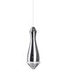 Luxury Designer Chrome Lux Light Pull With 1 Metre White Cord and Rubber Buffer