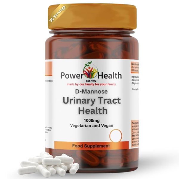 Power Health - 1000mg D-Mannose | 30 x 1000mg Tablets | D Mannose - Daily Food Supplement | High Potency | Easy to Take D-Mannose Tablets