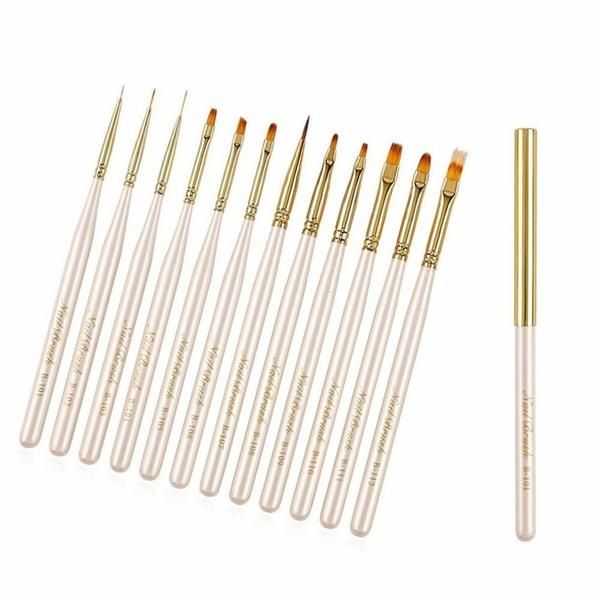 Nail Art Premium Nail Brush + Brush Cap 12 Types (W9E6954)