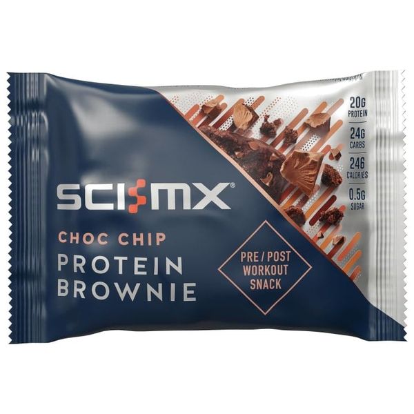 SCCI-MX Choc Chip Protein Brownie 65g - Increase Your Strength And Improve Your Health With This Chocolate Chip Protein Brownie - Pack of 5