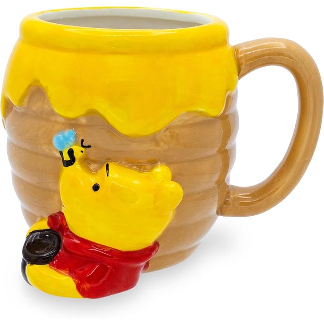 Silver Buffalo Winnie the Pooh Honey "Hunny" Pot Ceramic 3D Sculpted Coffee Mug, 23 Ounces