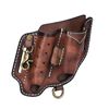 Leather Multitools Carry Flashlight Holder Pen Belt Holster Organizer-Clea