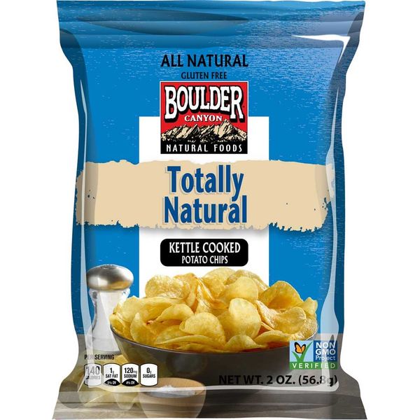 Boulder Canyon Totally Natural Kettle Cooked Potato Chips - 2 oz. bag, 8 per case