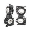 [2 Pack] Vonpri Flashlight Holder, Mount Bicycle Mounting Bracket Flashlight Holder Torch Clip 360º Rotation (White)