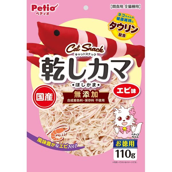 Petio Cat SNACK Dried Cama, Shrimp Flavor, 3.9 oz (110 g)