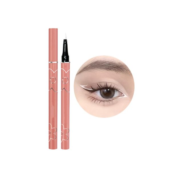 Liquid Eyeliner,Wisch,Wasserfest,Langanhaltender,flüssiger Eyeliner mit Präzisions-Faserspitze Makeup Eye Liner für perfektes Auftragen (Weiß)