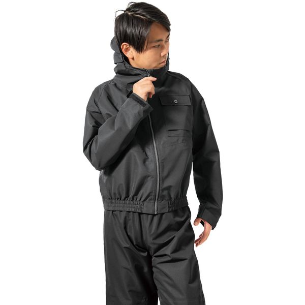 Mac AS-934 Rain Suit, Water Pressure Resistance: 39.4 inches (10000 mm), H2O, Teflon Water Repellent, Air Conditioning Fan Compatible (Inner Diameter 3.5 inches (90 mm) / Thickness 1.6 inches (40 mm) or less) Inner Mesh Hood Short Length Blouson Wear with