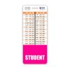 Student Badge Buddy Vertical w/Height & Weight Conversion Charts (Oversized, Pink)