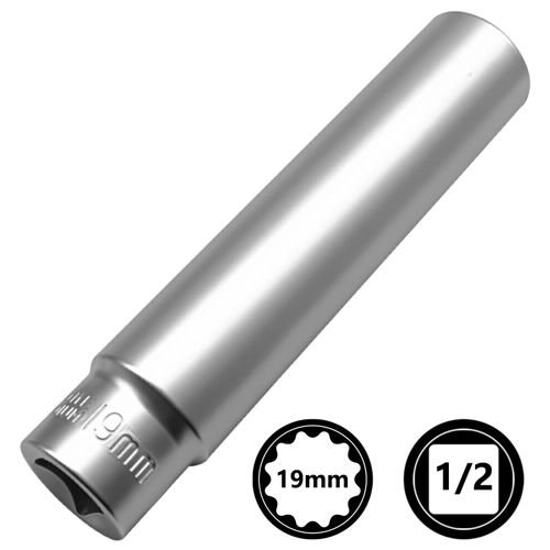 KTTOOL 19MM Deep Metric Socket 12PT - Extra Long Deep 120MM